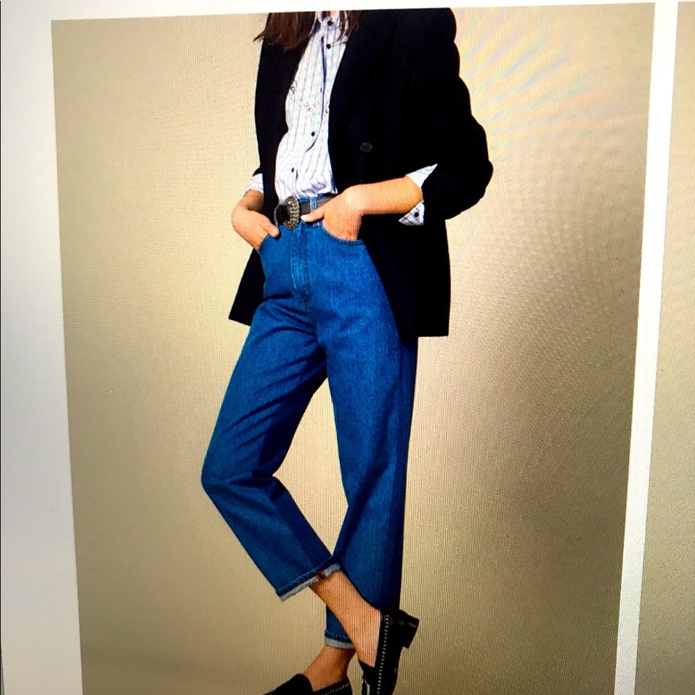 Sandro dual color, high risw, Mom Jeans【NWT】